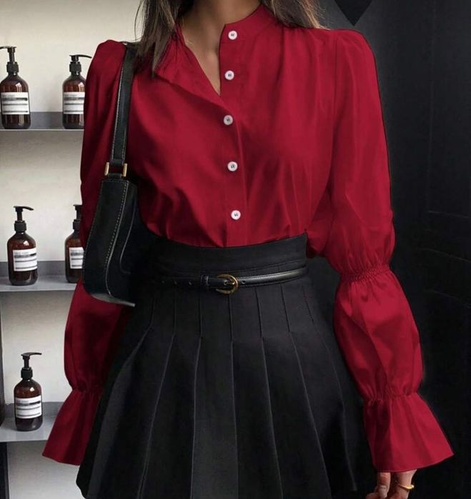 Дамска едноцветна риза