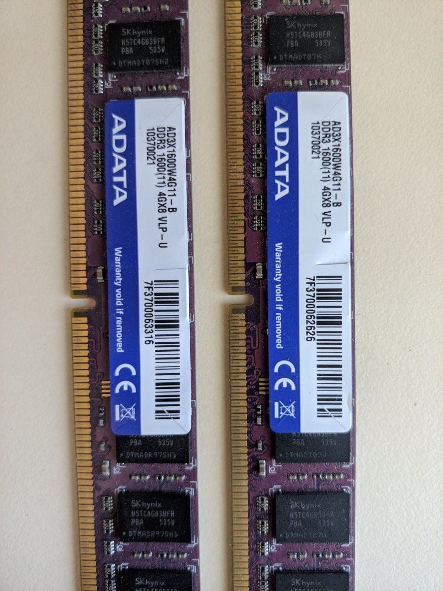 Модуль памяти ADATA DDR3 1600MHz 4Gbx2=8 Gb