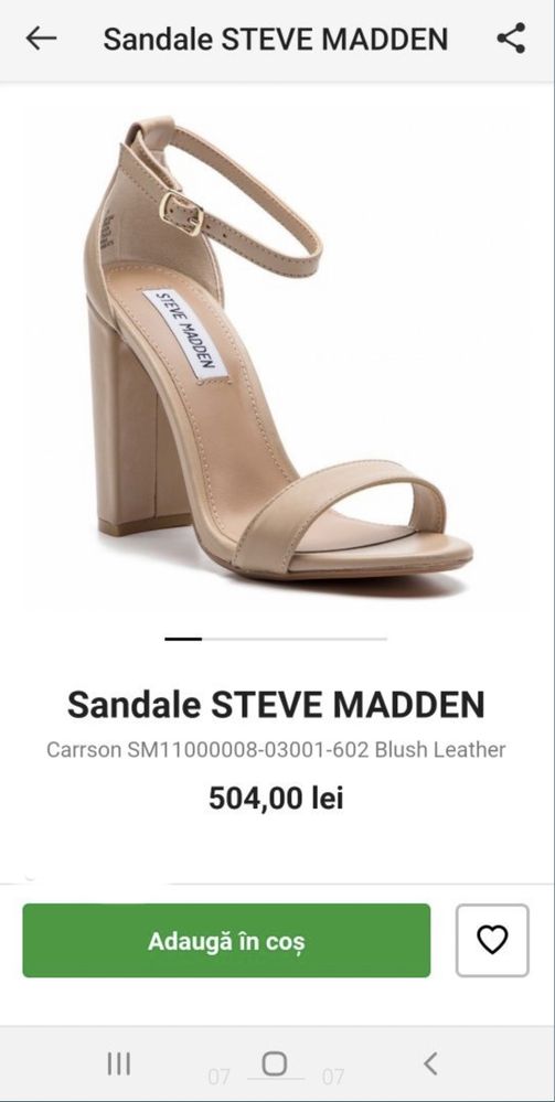 Sandale STEVE MADDEN piele naturala/nr 36