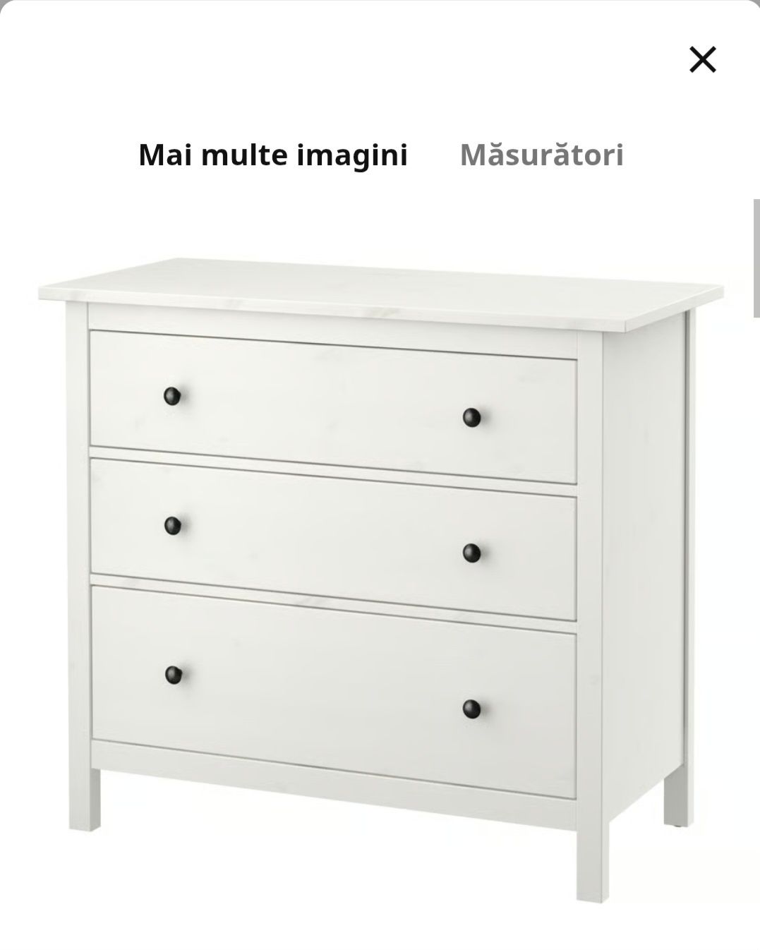 Comoda Hemnes cu 3 sertare  Ikea