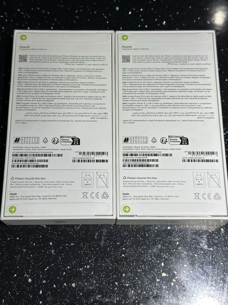 Iphone 16 White 128GB Чисто НОВИ! Неразпечатани! Гаранция!