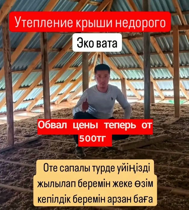 Профессиональное утепление крыши дома полов, эковата  мансарды кровля