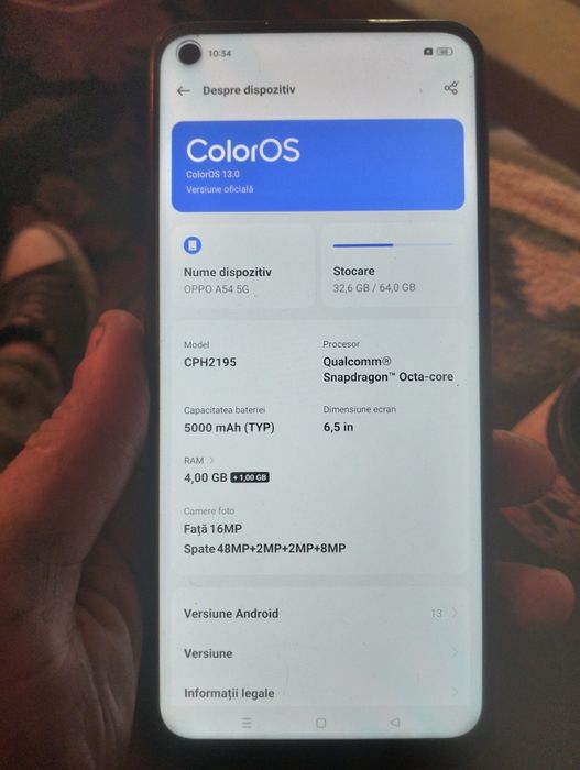 Vând Oppo A54 stare impecabilă