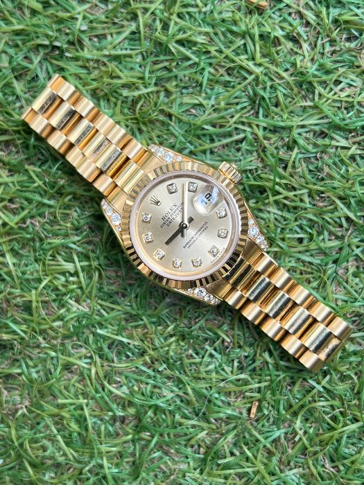 Дамски часовник Rolex DateJust 179238 Златен с Диаманти 26мм