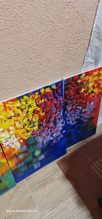 Tablou pictat din patru părți