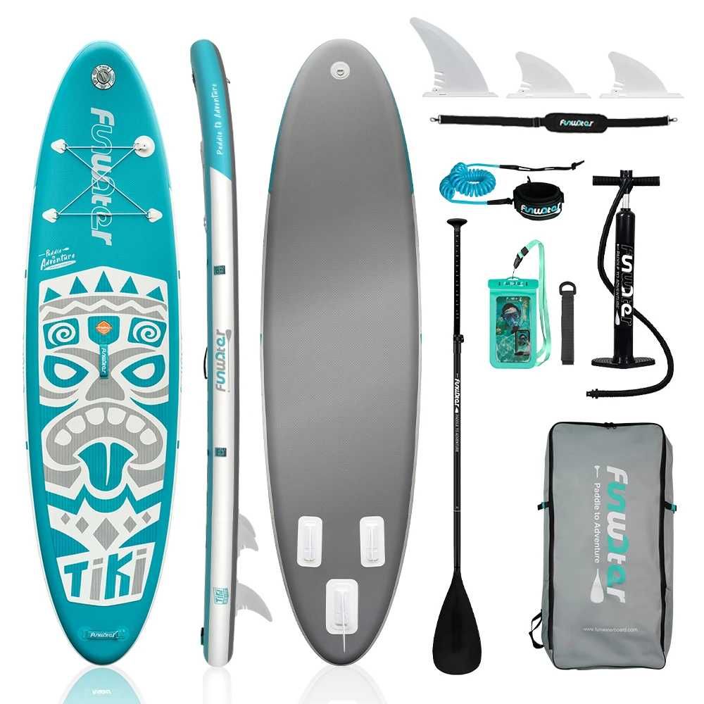 Надуваем падълборд FunWater TIKI paddle board SUP НОВ в кашон