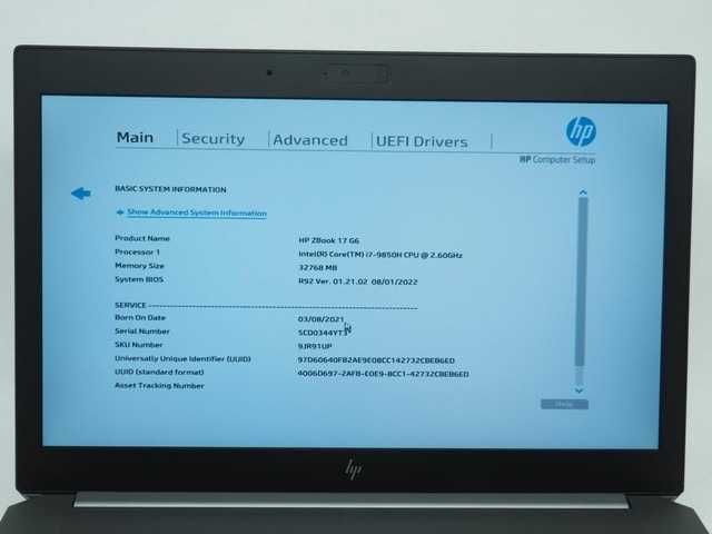 Laptop HP ZBOOK 17 G6
