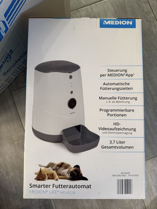 Dispenser hrana automat MEDION® LIFE® MD 60228 cu camera