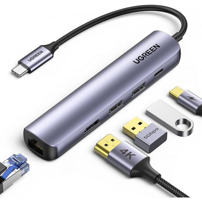 UGreen Hub 5 in 1. R45/HDMI. Есть доставка