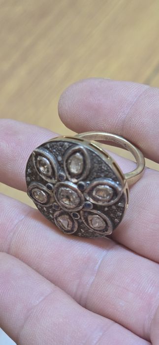 Inel safire si diamante