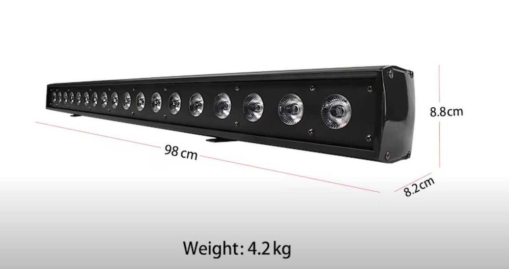 Led Wall Wash Pixel Bar 6in1 RGBWA+UV 18x18W Bara LED DMX