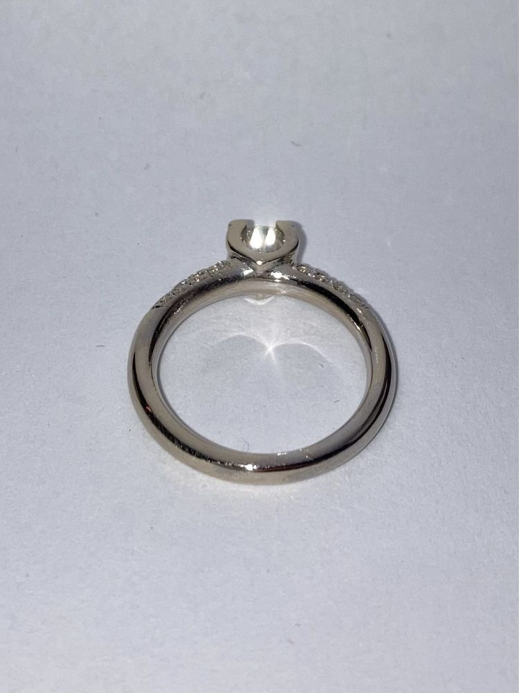 Inel aur alb 18kt.cu diamante 0.60ct