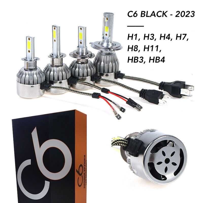 УЛТРА ПРОМО -45% LED Headlight S-Max +150% - H1, H3, H4, H7, H8, HB3,