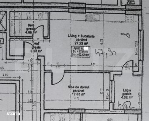 Apartament 2 camere, etaj intermediar, orientare Vestica, zona Vivo