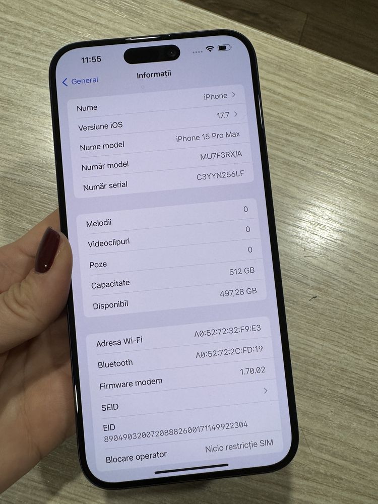 iPhone 15 Pro Max, 512GB, 5G, Blue Titanium!!!