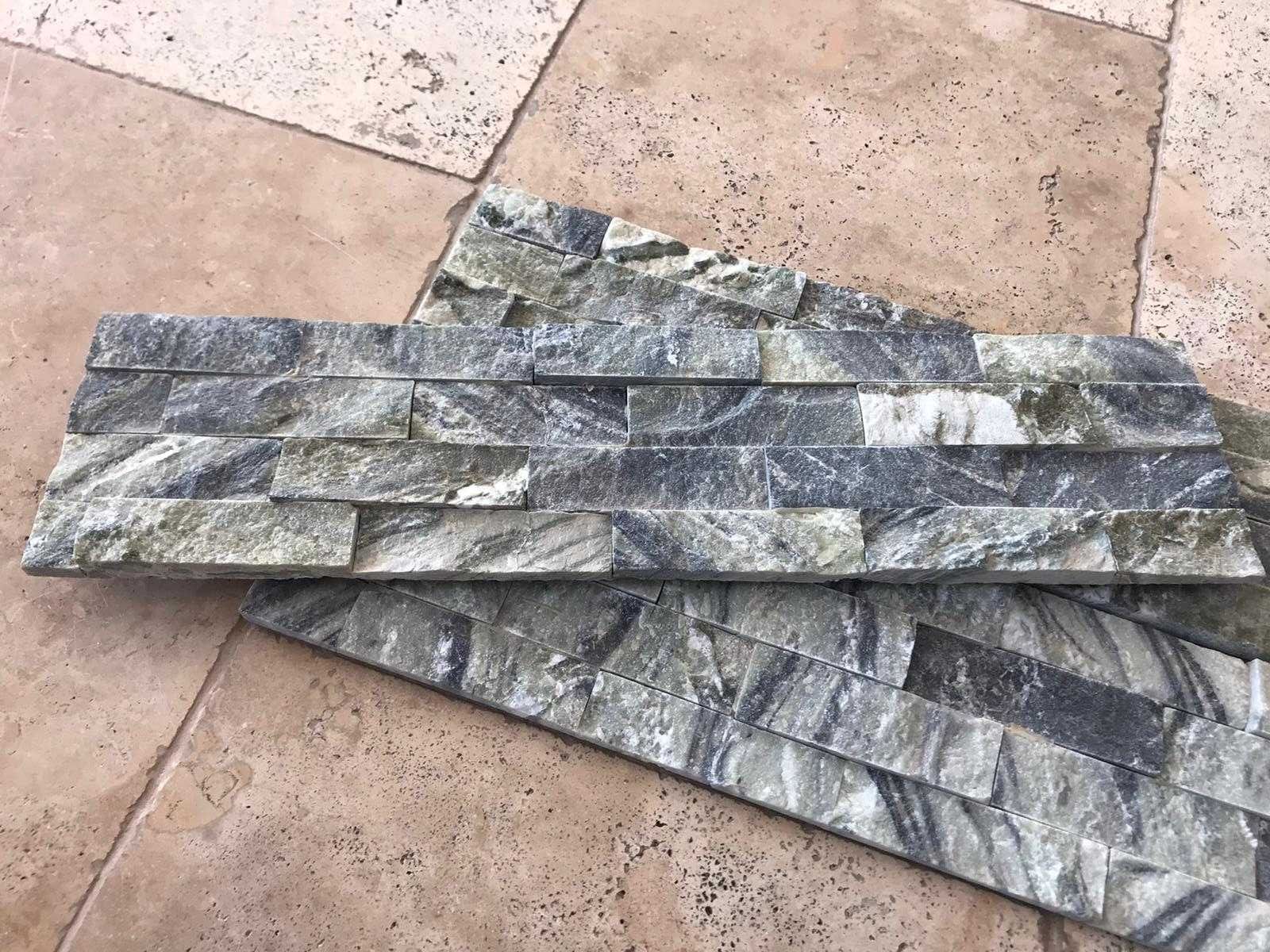 Piatra naturala intrerior/exterior/ardezie/ Panel Green Ice 15x60 cm