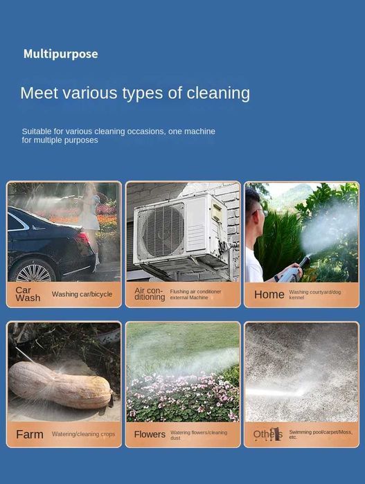 Акумулаторна водоструйка за автомобил дом градина 30Bar,300w,4-8L/Min.
