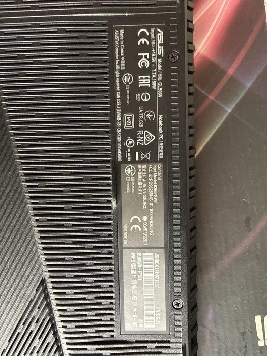 ASUS ROG Strix GL503 –i7, GTX1050Ti, 16GB RAM, SSD+HDD, gaming