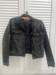 Geaca neagra denim Zara
