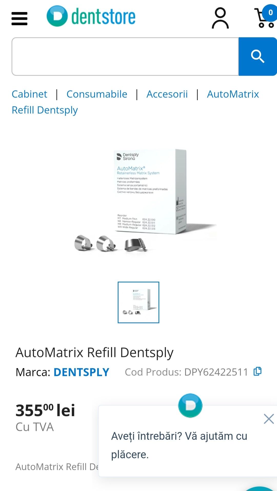 Matrici dentare cutie nouă