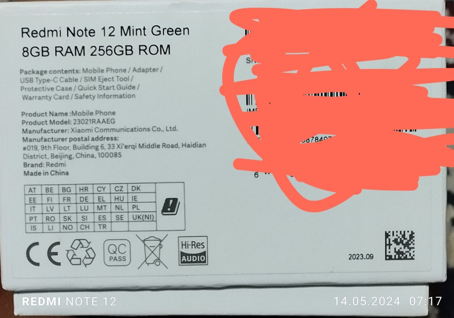 Redmi note 12 8/256 gb ideal
