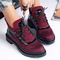 Ghete Dama Casual Browlie Bordo