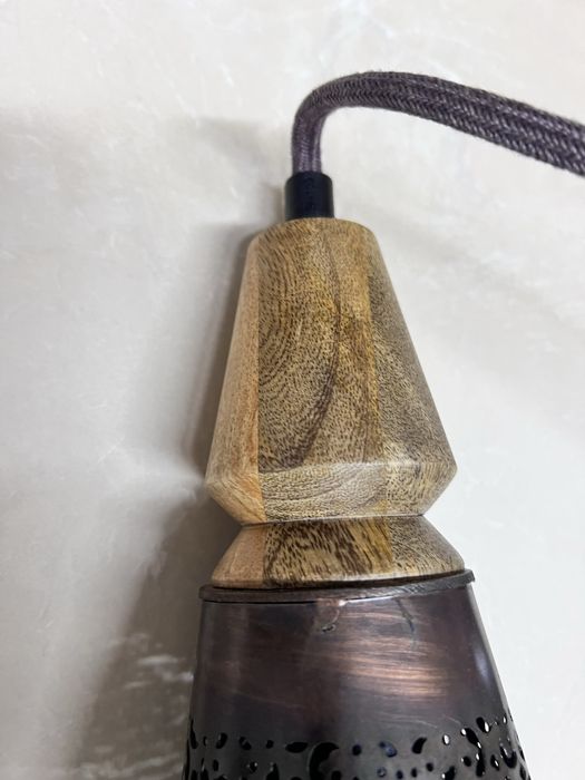 Lampa ornamentala metal/lemn