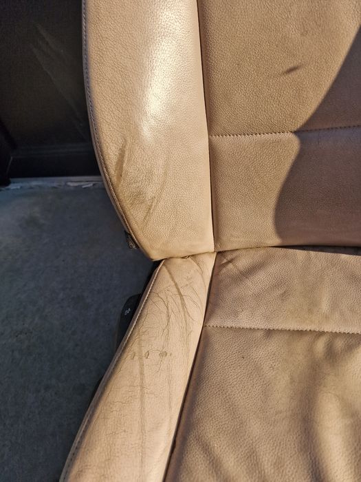 Interior scaune bancheta piele crem oyster cu încălzire bmw e90 uk