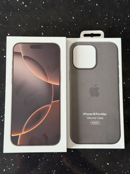 Iphone 16 pro max 256 gb Desert Titanium + garantie emag inca un an