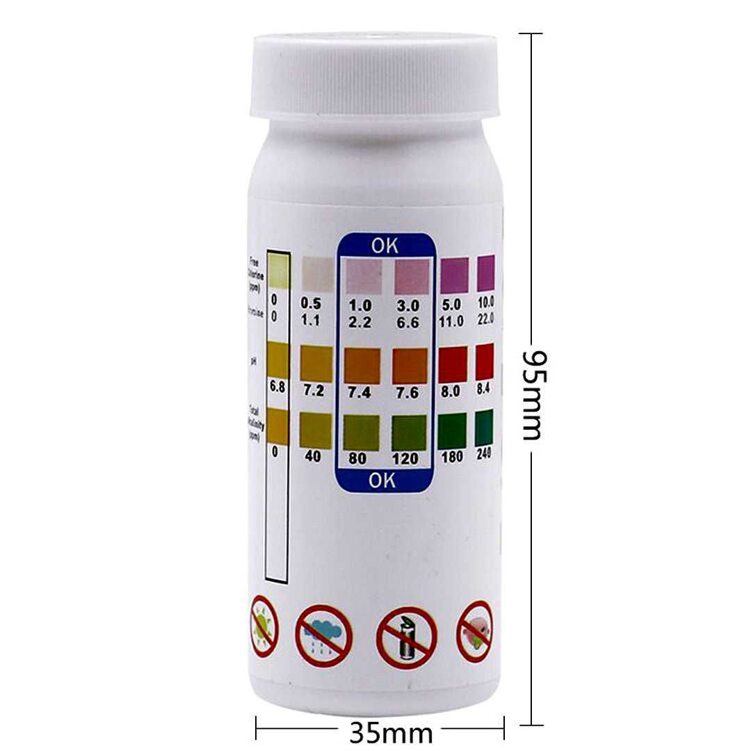 Тест-полоски для определения активного хлора в бассейнах (50 шт.).
