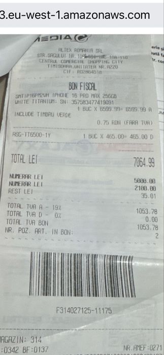 Iphone 16 pro max 256 gb nou sigilat!