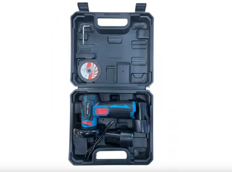 KraftRoyal 24V Акумулаторен Ъглошлайф 6AH + 2 Броя батерии и зарядно