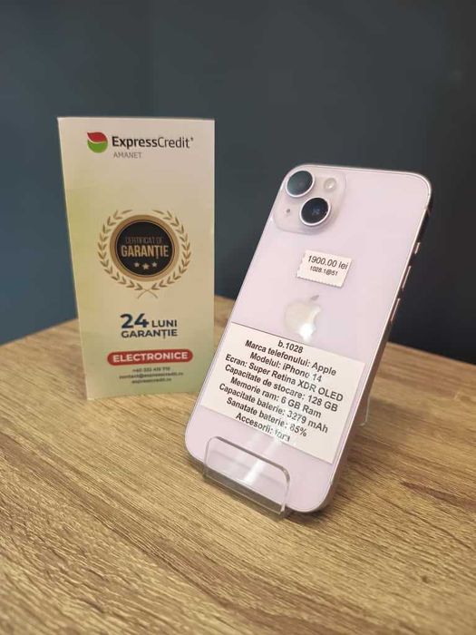 iPhone 14 128GB (AG51 b1028) - Garantie 2 ani!