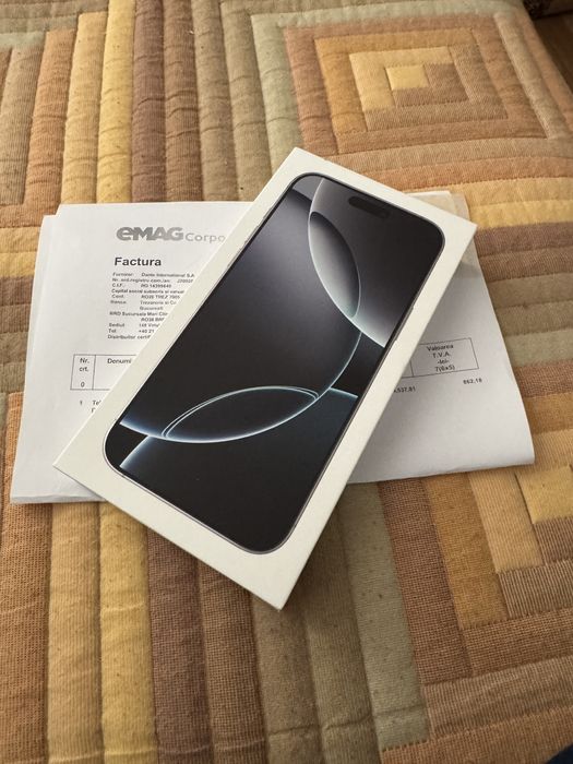 Iphone 16 Pro Max White/alb 256 gb, 2 ani garantie, liber, sigilat