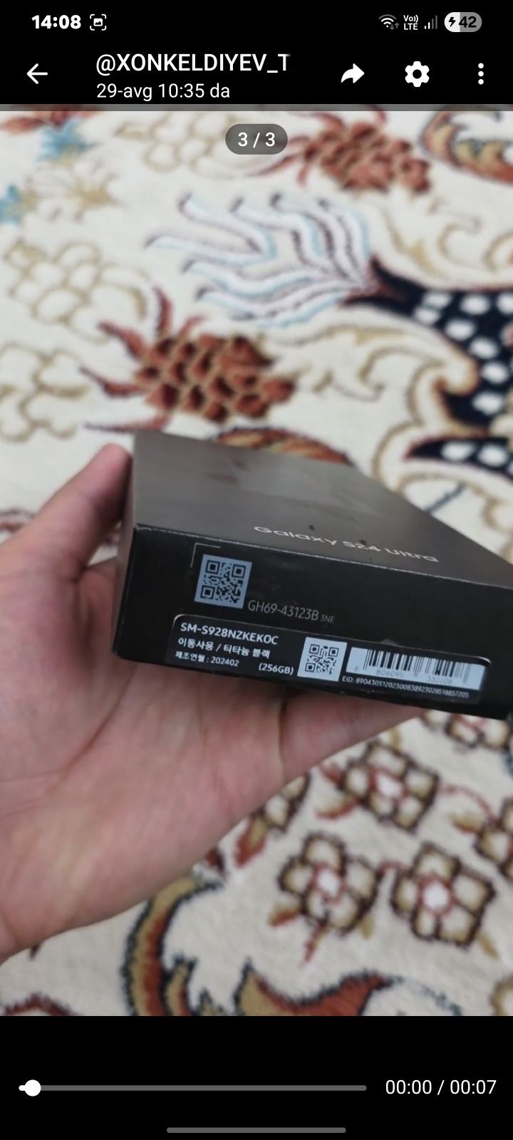 S24 ultra imei o'tga
