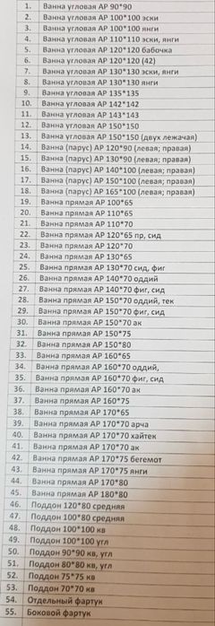 Keng turdagi vannalar arzon narxda dona va optom