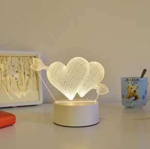 3D LED фигура за лампа,декорация,декор!Подарък,дете,жена,украса