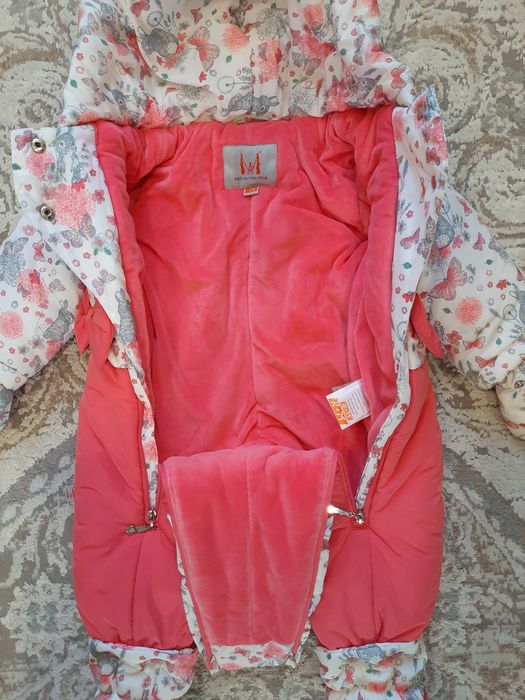 Зимний комбинезон трансформер на девочку размер 74