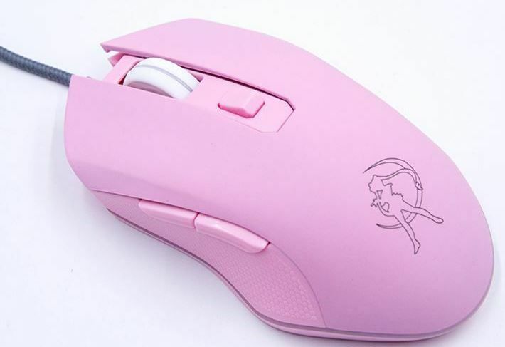 Mouse roz SILENTIOS Gaming 3200 DPI Nu face zgomot Nou ambalat 4 vitez