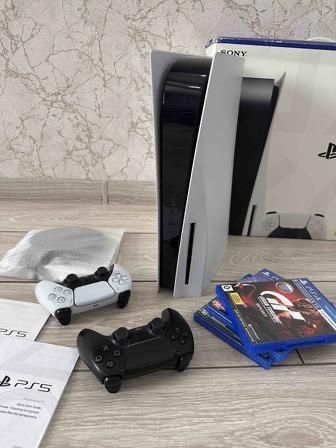 PLAYSTATION 5! с двумя джойстиками dualsense и играми!