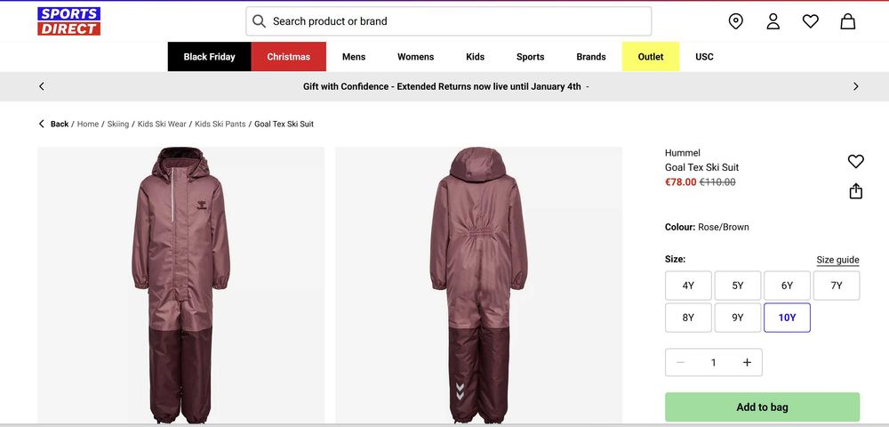 Детски ски гащеризон Hummel размер 9 години / ръст 134см.