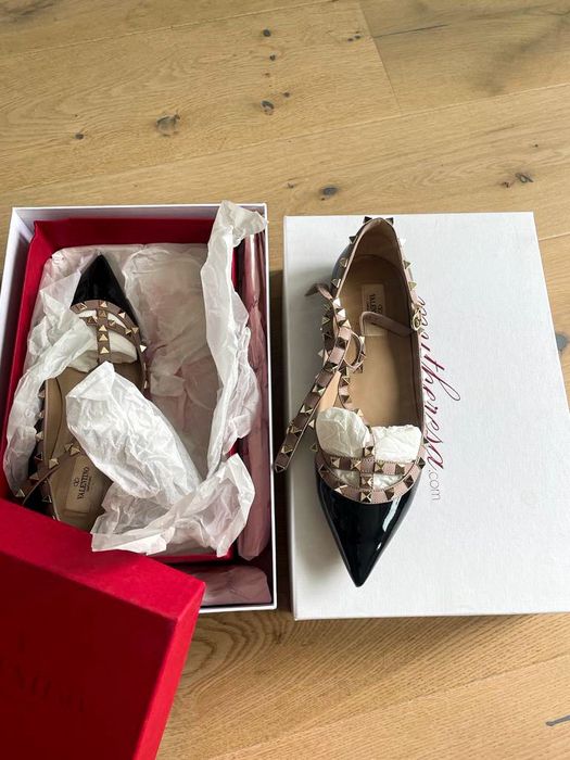 Valentino Garavani Rockstud Leather ballet flats