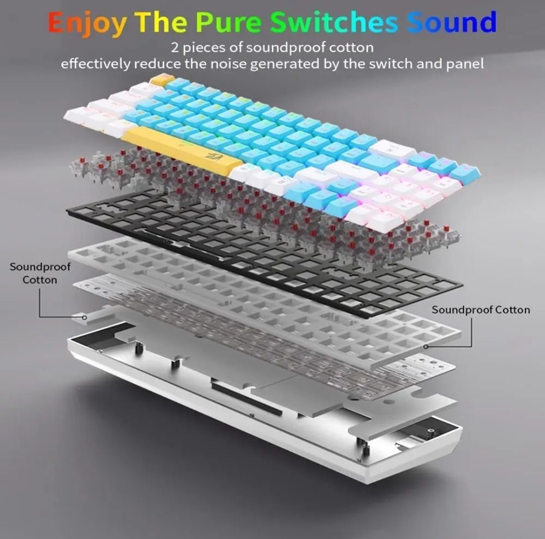 механическая клавиатура с RGB подсветкой Redragon