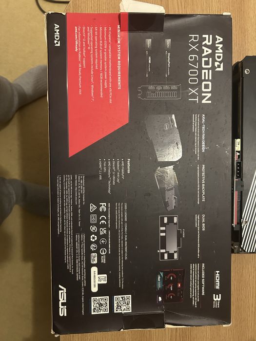 Placa video Asus DUAL Radeon RX 6700 XT 12 GB GDDR6 Graphics Card DUAL