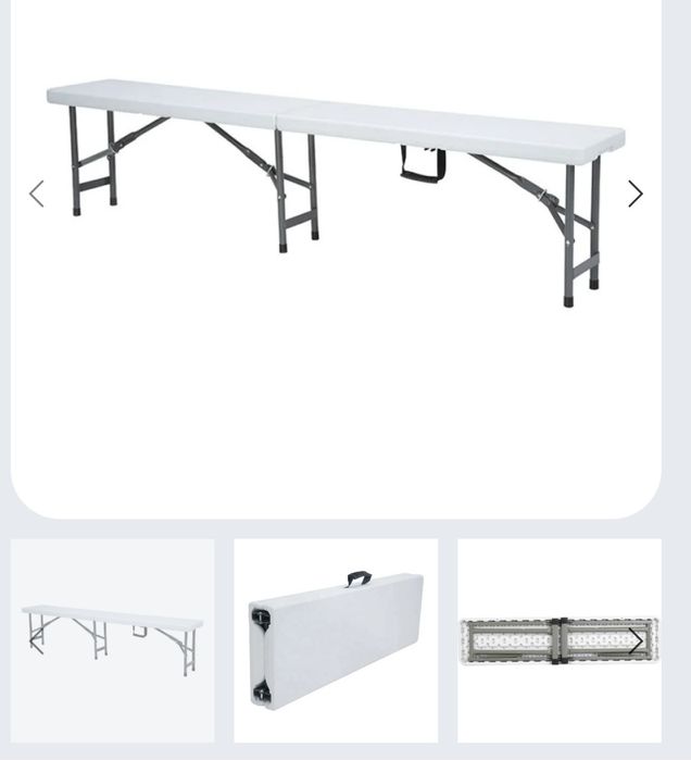 2 banci cu cadru din otel extensibile