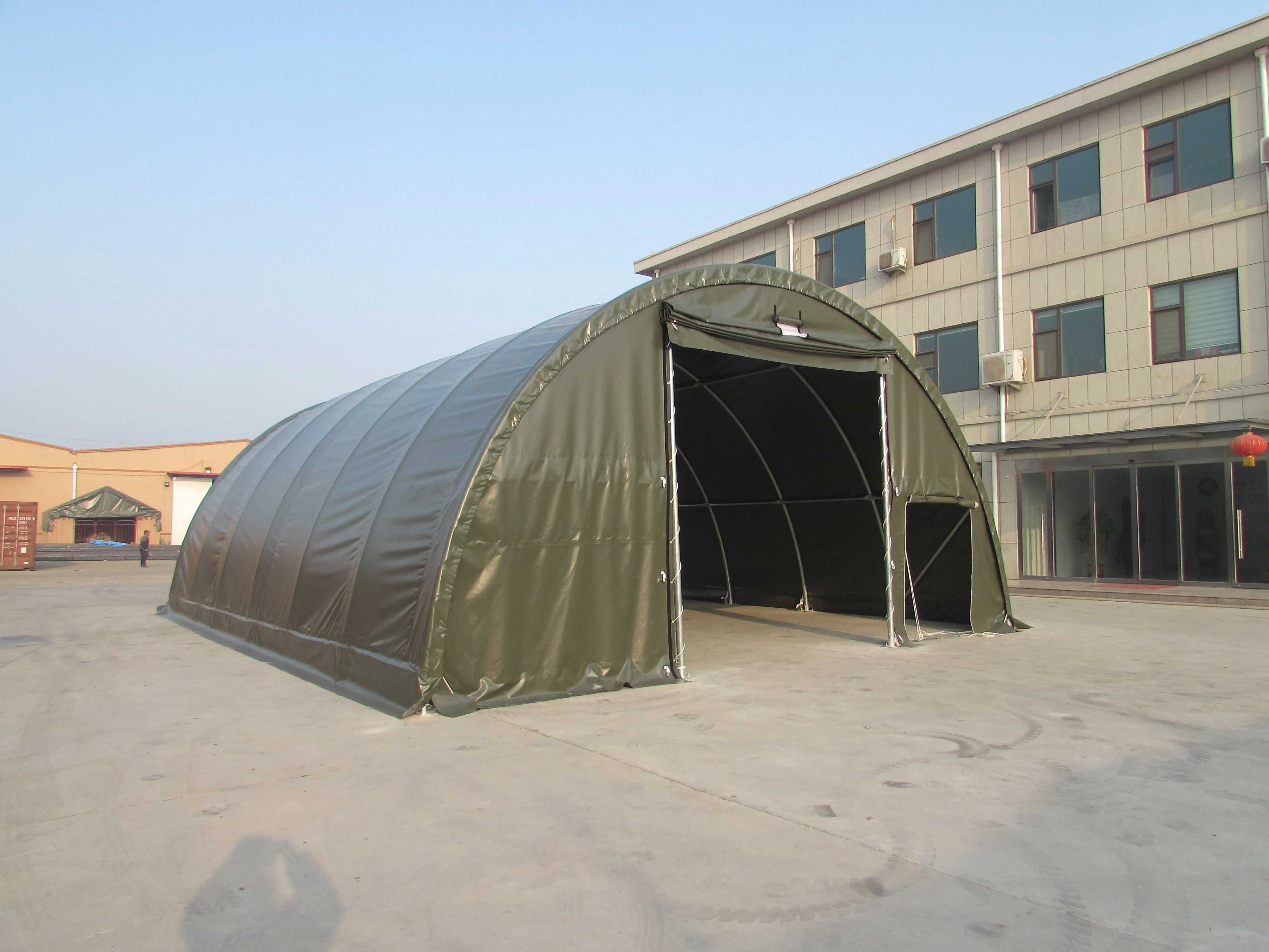 Hala-hale Semirotunda 720g/m² PVC IGNIFUG- alb si verde GM