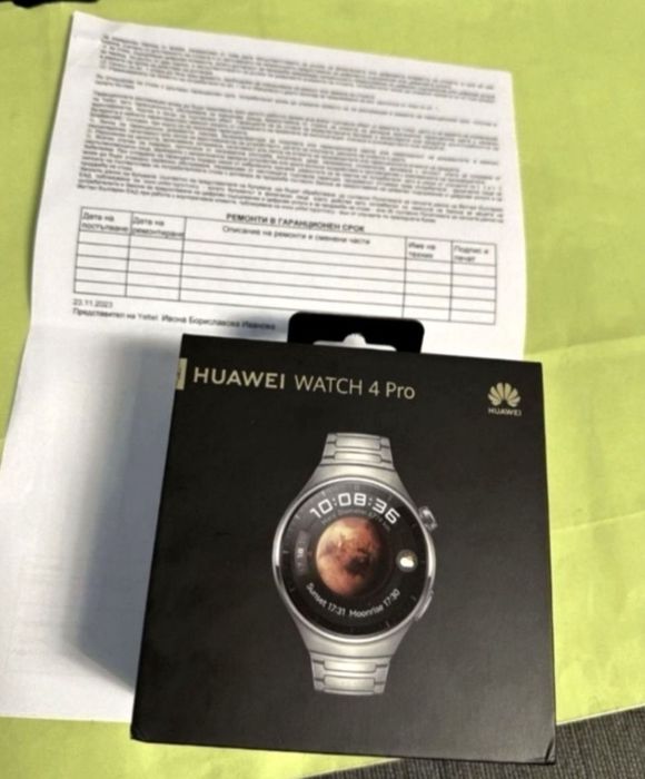 48mm Huawei watch 4 Pro LTE Гаранция Yettel 2025г. Titanium / Титаний