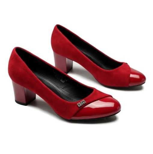 Дамски червени обувки на ток SL003