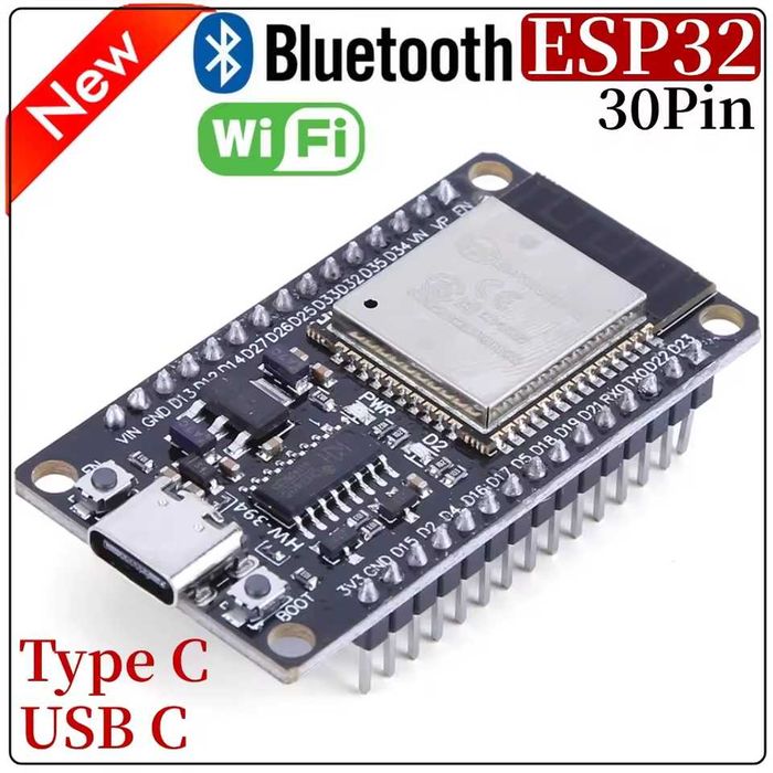 ESP32-WROOM-32 WiFi Bluetooth Ultra Low Power Dual Core 30Pin