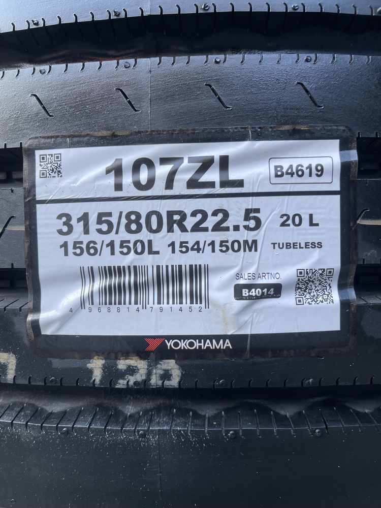 Грузовые шины YOKOHAMA 315/80 R22.5 107ZL (рулевая ось)